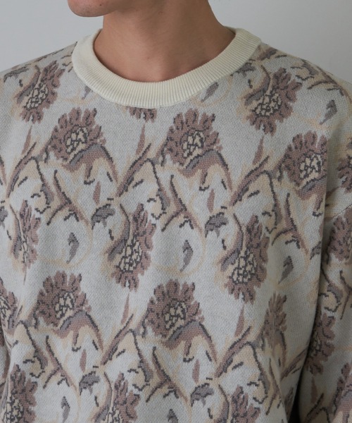 COLONY 2139(コロニートゥーワンスリーナイン)の「スウェットライクペイズリーニット(ニット/セーター・メンズ・チャコールグレー/アイボリー・MEDIUM/LARGE)」の22枚目の写真