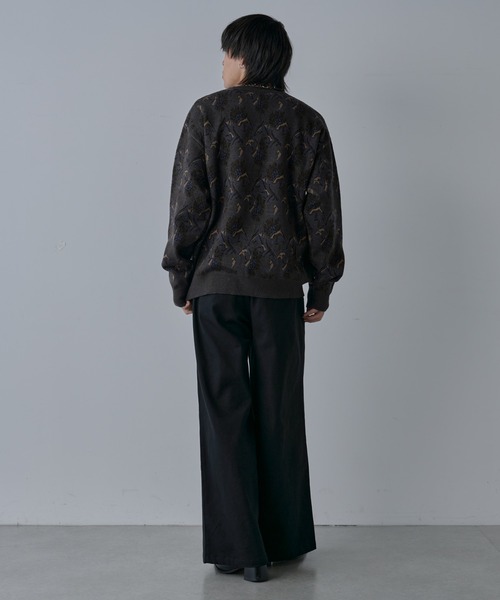 COLONY 2139(コロニートゥーワンスリーナイン)の「スウェットライクペイズリーニット(ニット/セーター・メンズ・チャコールグレー/アイボリー・MEDIUM/LARGE)」の17枚目の写真