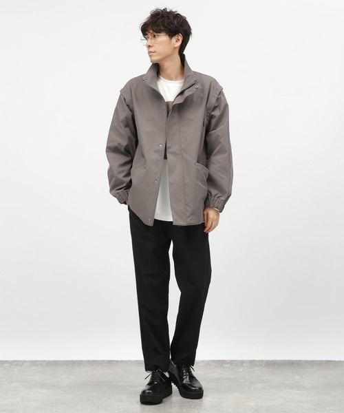 LAKOLE（ラコレ）の「2WAYスタンドブルゾン/143947（ブルゾン・メンズ・ブラック/サンドグレー/カーキ・LARGE/MEDIUM）」の8枚目の写真