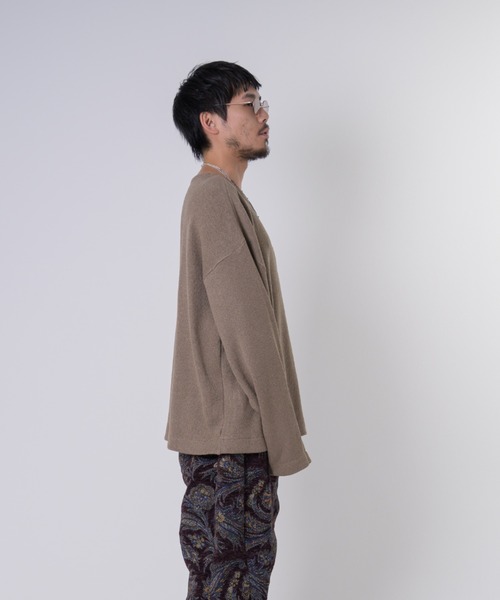 EFFECTEN(エフェクテン)の「【EFFECTEN】ee Embroidery Pullover Knit(ニット/セーター・メンズ・ブルー/モカ・FREE)」の7枚目の写真