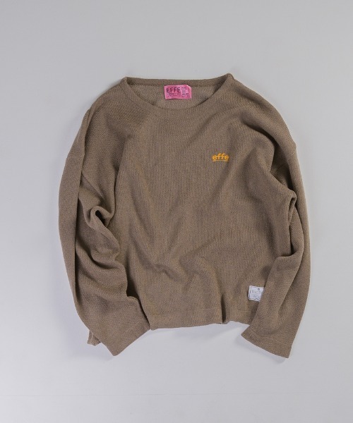 EFFECTEN(エフェクテン)の「【EFFECTEN】ee Embroidery Pullover Knit(ニット/セーター・メンズ・ブルー/モカ・FREE)」の9枚目の写真