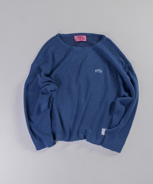 EFFECTEN(エフェクテン)の「【EFFECTEN】ee Embroidery Pullover Knit(ニット/セーター・メンズ・ブルー/モカ・FREE)」の3枚目の写真