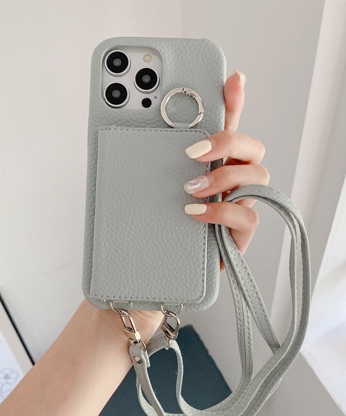 Fun & Daily（ファンアンドデイリー）の「レザーショルダー iPhoneケース　iPhone14 15 16 17 Pro/Pro Max/Plus/Air アイフォンケース スマホカバー（スマホケース/カバー・レディース・グレー/ブラック/ホワイト/ブラウン・iPhone 14/iPhone 14 Plus/iPhone 14 Pro/iPhone 14 Pro Max/iPhone 15/iPhone 15 Plus/iPhone 15 Pro/iPhone 15 Pro Max/iPhone 16/iPhone 16 Plus/iPhone 16 Pro/iPhone 16 Pro Max/iPhone 17/iPhone 17 Pro/iPhone 17 Pro Max/iPhone Air）」の3枚目の写真