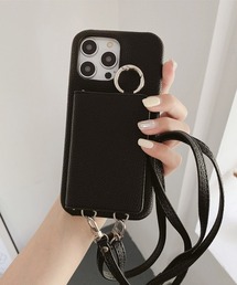 Fun & Daily(ファンアンドデイリー)のレザーショルダー iPhoneケース iPhone14 15 16 17 Pro/Pro Max/Plus/Air アイフォンケース スマホカバー(スマホケース/カバー)