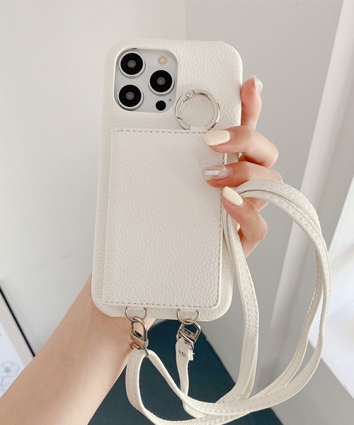 Fun & Daily（ファンアンドデイリー）の「レザーショルダー iPhoneケース　iPhone14 15 16 17 Pro/Pro Max/Plus/Air アイフォンケース スマホカバー（スマホケース/カバー・レディース・グレー/ブラック/ホワイト/ブラウン・iPhone 14/iPhone 14 Plus/iPhone 14 Pro/iPhone 14 Pro Max/iPhone 15/iPhone 15 Plus/iPhone 15 Pro/iPhone 15 Pro Max/iPhone 16/iPhone 16 Plus/iPhone 16 Pro/iPhone 16 Pro Max/iPhone 17/iPhone 17 Pro/iPhone 17 Pro Max/iPhone Air）」の12枚目の写真