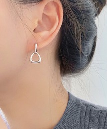 /Bz/トライアングル揺れリングフープピアス/ペア(RZ)