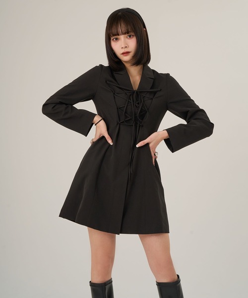 セール】Lace corset Jacket one-piece / レースコルセット ジャケット