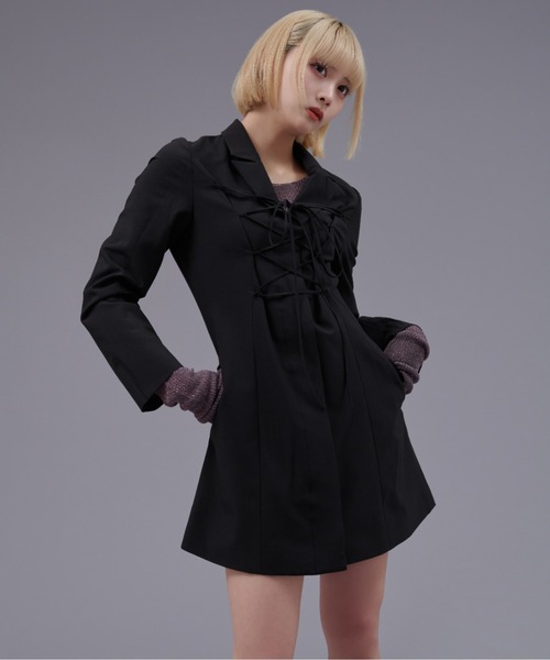 ★Coast レースオーバーコルセットディテイル 魅惑的ワンピ★ セール】Lace corset Jacket one-piece / レースコルセット