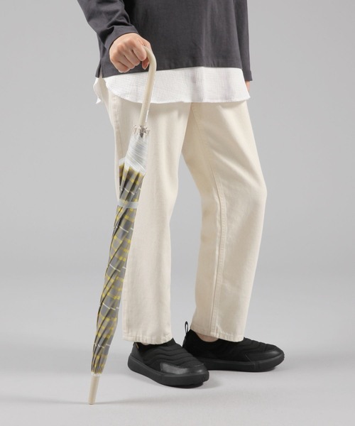 studio CLIP（スタディオクリップ）の「タータンチェックフロストビニール傘（長傘・レディース・グレー/ブルー・FREE）」の3枚目の写真