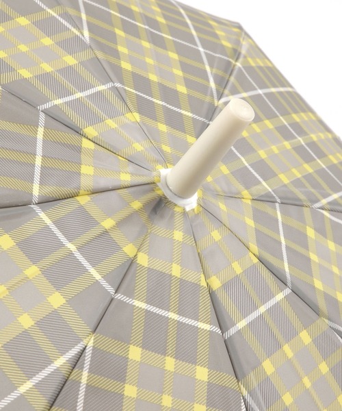 studio CLIP（スタディオクリップ）の「タータンチェックフロストビニール傘（長傘・レディース・グレー/ブルー・FREE）」の10枚目の写真