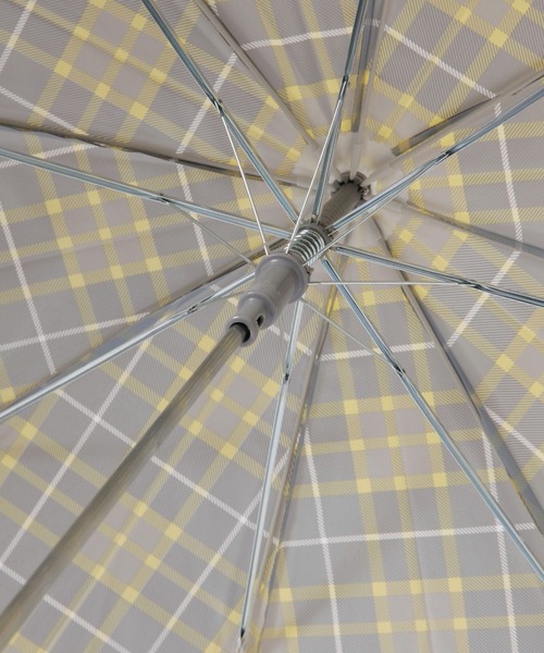 studio CLIP（スタディオクリップ）の「タータンチェックフロストビニール傘（長傘・レディース・グレー/ブルー・FREE）」の11枚目の写真