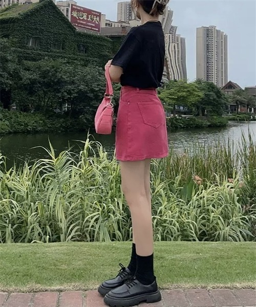 Dream garden（ドリームガーデン）の「デニム ミニスカート（デニムスカート・レディース・梅・S/2XL/XL/L/M）」の10枚目の写真
