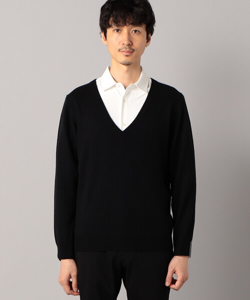 COMME CA MEN(コムサメン)の「ハイゲージドレスニットVネックプルオーバー(ニット/セーター・メンズ・ブラック/グレー/チャコールグレー・M/L)」の12枚目の写真