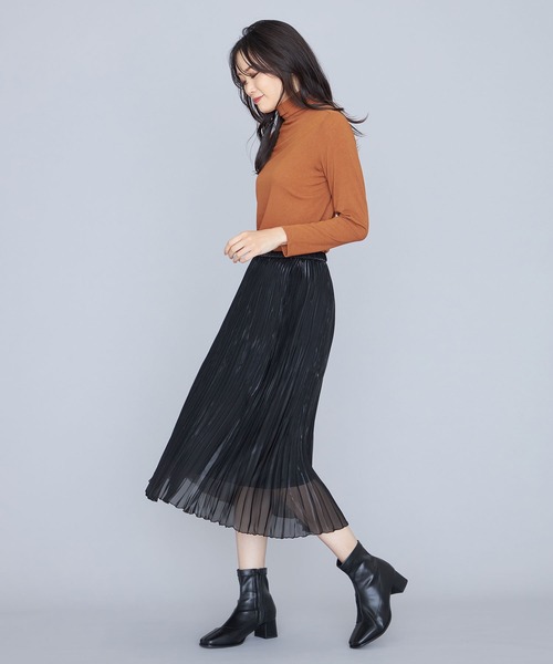 A/C DESIGN BY ALPHA CUBIC(エーシーデザインバイアルファキュービック)の「シアープルオーバー(Tシャツ/カットソー・レディース・ブルー/オフホワイト/ブラウン/ライトグレー/ブラック・M/L/LL)」の14枚目の写真