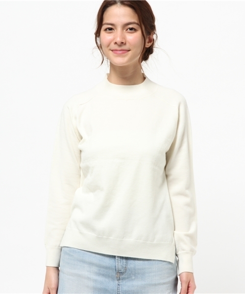 Omekashi(オメカシ)の「【Omekashi】洗えるニット!ウオシャブルハイネック(ニット/セーター・レディース・オフホワイト/ブラック/キャメル・フリ-)」の4枚目の写真