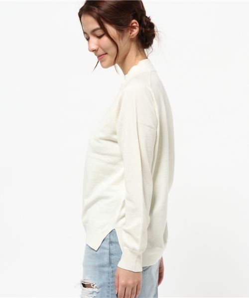 Omekashi(オメカシ)の「【Omekashi】洗えるニット!ウオシャブルハイネック(ニット/セーター・レディース・オフホワイト/ブラック/キャメル・フリ-)」の5枚目の写真