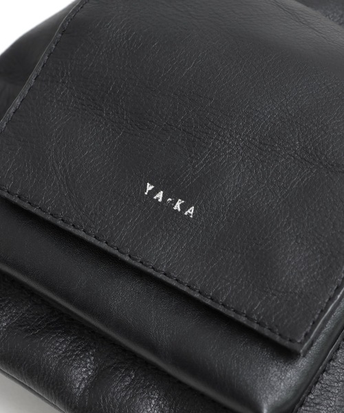 YArKA（ヤーカ）の「【YArKA/ヤーカ】 real leather drawstring shoulder mini bag [bdbd4]/ リアルレザー巾着風ハンドル付ショルダーバッグ（ハンドバッグ・メンズ・ブラック・FREE）」の12枚目の写真