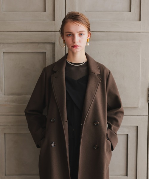 美品 ADORE♡ロングウールコート チェスターコート テーラード 日本製 ◇ソリッドウールリバーロングコート（5314252902） | ADORE