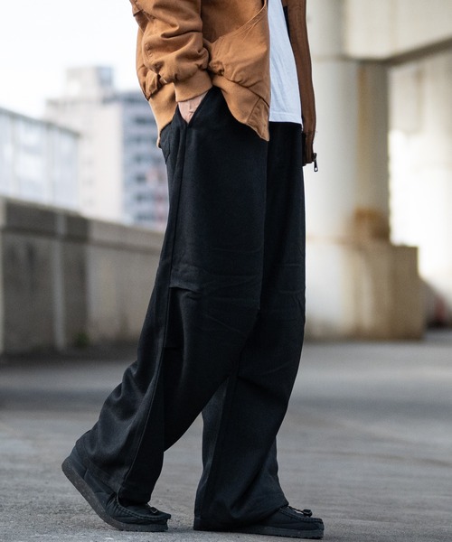 ROOT THREE(ルートスリー)の「【3】ポリツイル ワイドパラシュートパンツ(カーゴパンツ・メンズ・ネイビー/ブラウン/グレー/ブラック・MEDIUM/LARGE/X-LARGE)」の8枚目の写真