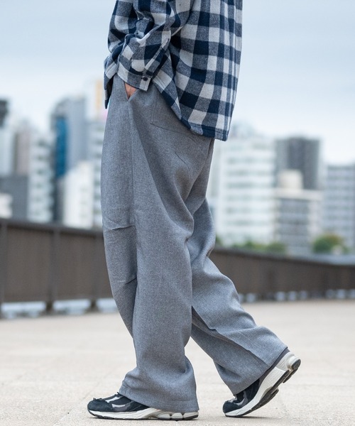 ROOT THREE(ルートスリー)の「【3】ポリツイル ワイドパラシュートパンツ(カーゴパンツ・メンズ・ネイビー/ブラウン/グレー/ブラック・MEDIUM/LARGE/X-LARGE)」の10枚目の写真