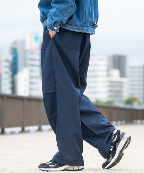 ROOT THREE(ルートスリー)の「【3】ポリツイル ワイドパラシュートパンツ(カーゴパンツ・メンズ・ネイビー/ブラウン/グレー/ブラック・MEDIUM/LARGE/X-LARGE)」の18枚目の写真