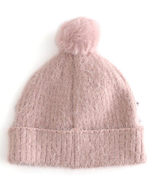 apres les cours(アプレレクール)の「ベロアリボンベビーニット帽(ニットキャップ/ビーニー・キッズ・アイボリー/ピンク・46/48)」の11枚目の写真