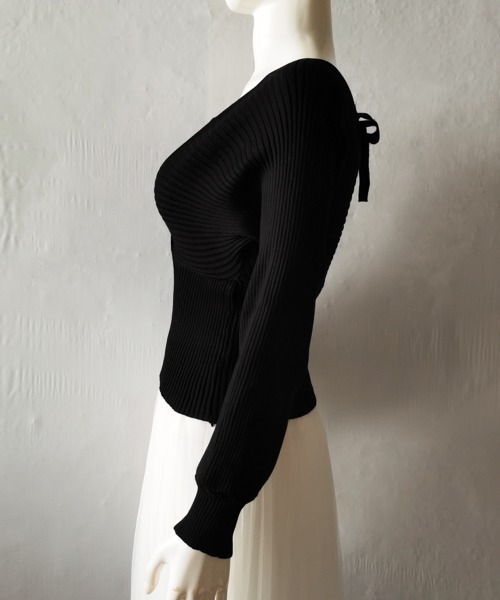 Miniministore(ミニミニストア)の「ニットトップス レイヤード風 韓国風(ニット/セーター・レディース・ワインレッド/ブラック/ホワイト/ブラウン/ピンク・FREE)」の20枚目の写真