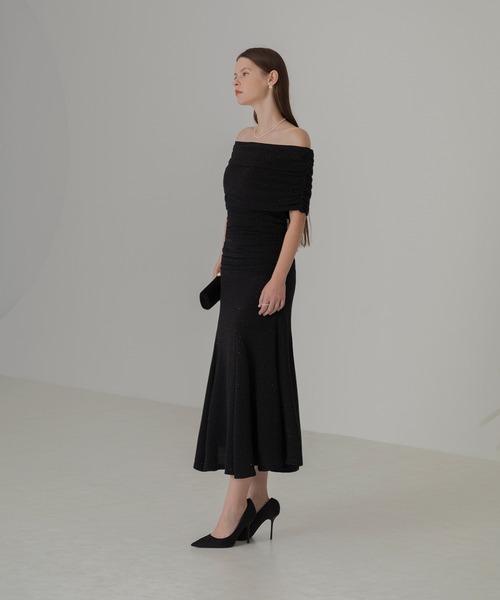 セール】【LEJA】ストーンオフショルダーアームカバー付き2WAY