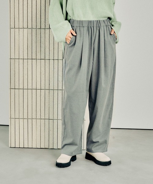 LEPSIM（レプシィム）の「ウールライクコクーンパンツ　226073（その他パンツ・レディース・ブラック/ボルドー/グレー・FREE）」の2枚目の写真