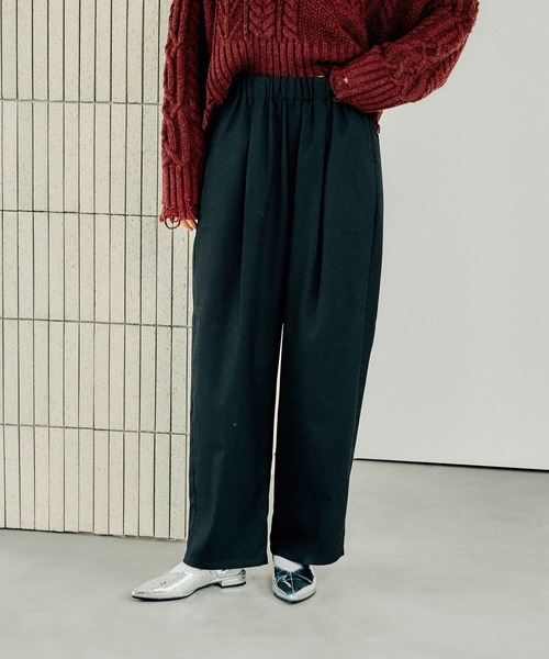 LEPSIM（レプシィム）の「ウールライクコクーンパンツ　226073（その他パンツ・レディース・ブラック/ボルドー/グレー・FREE）」の4枚目の写真