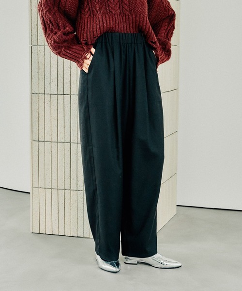 LEPSIM（レプシィム）の「ウールライクコクーンパンツ　226073（その他パンツ・レディース・ブラック/ボルドー/グレー・FREE）」の5枚目の写真