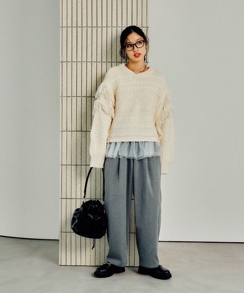 LEPSIM（レプシィム）の「ウールライクコクーンパンツ　226073（その他パンツ・レディース・ブラック/ボルドー/グレー・FREE）」の16枚目の写真