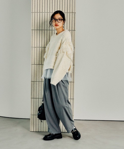 LEPSIM（レプシィム）の「ウールライクコクーンパンツ　226073（その他パンツ・レディース・ブラック/ボルドー/グレー・FREE）」の17枚目の写真