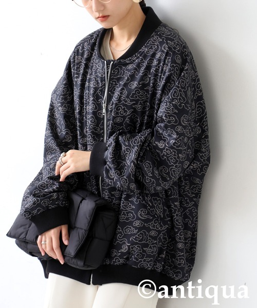 雲柄ブルゾン（ブルゾン）｜antiqua（アンティカ）