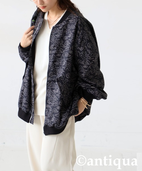 雲柄ブルゾン（ブルゾン）｜antiqua（アンティカ）