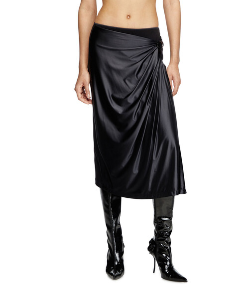 DIESEL（ディーゼル）の「ウィメンズ ミディスカート O-SILV（スカート・レディース・ブラック・SMALL/MEDIUM/LARGE/X-SMALL）」の5枚目の写真