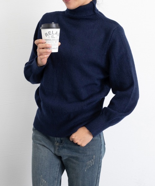 Miniministore(ミニミニストア)の「タートルネックニットトップス レディース(ニット/セーター・レディース・カーキブラウン/グレー/ライトベージュ/ダークベージュ/ネイビー・FREE)」の8枚目の写真