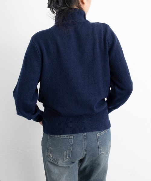 Miniministore(ミニミニストア)の「タートルネックニットトップス レディース(ニット/セーター・レディース・カーキブラウン/グレー/ライトベージュ/ダークベージュ/ネイビー・FREE)」の10枚目の写真