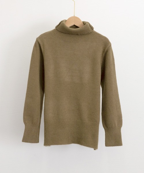 Miniministore(ミニミニストア)の「タートルネックニットトップス レディース(ニット/セーター・レディース・カーキブラウン/グレー/ライトベージュ/ダークベージュ/ネイビー・FREE)」の15枚目の写真