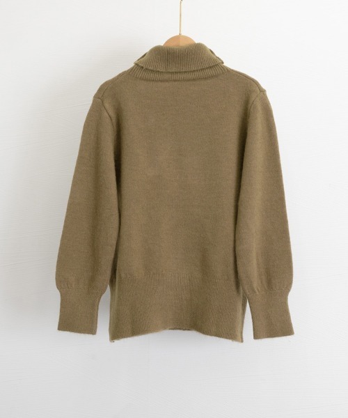 Miniministore(ミニミニストア)の「タートルネックニットトップス レディース(ニット/セーター・レディース・カーキブラウン/グレー/ライトベージュ/ダークベージュ/ネイビー・FREE)」の16枚目の写真