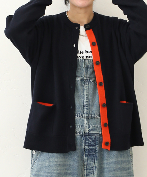 ジャーナルスタンダードラックス　メリノテンジク カーディガン　ブラック JOURNAL STANDARD LUXE（ジャーナルスタンダード ラックス）の「メリノ