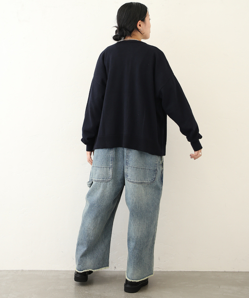 ジャーナルスタンダードラックス　メリノテンジク カーディガン　ブラック JOURNAL STANDARD LUXE（ジャーナルスタンダード ラックス）の「メリノ