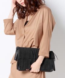 CACHELLIE | カシェリエ/Cache&O フリンジクリテ2Way バッグ(クラッチバッグ)