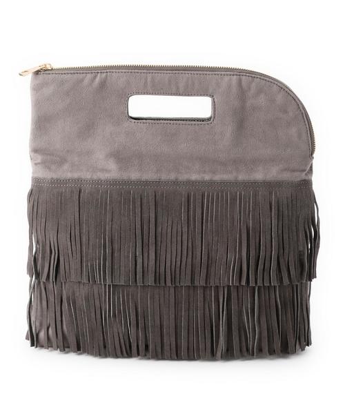 CACHELLIE（カシェリエ）の「カシェリエ/Cache&O フリンジクリテ2Way バッグ（クラッチバッグ・レディース・ブラック/ダークグレー/ブラウン・フリー）」の15枚目の写真