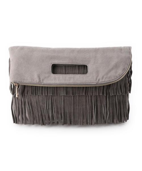 CACHELLIE（カシェリエ）の「カシェリエ/Cache&O フリンジクリテ2Way バッグ（クラッチバッグ・レディース・ブラック/ダークグレー/ブラウン・フリー）」の11枚目の写真