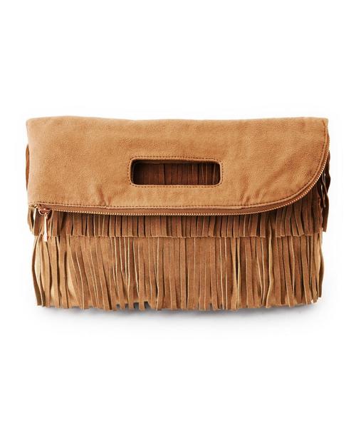 CACHELLIE（カシェリエ）の「カシェリエ/Cache&O フリンジクリテ2Way バッグ（クラッチバッグ・レディース・ブラック/ダークグレー/ブラウン・フリー）」の6枚目の写真