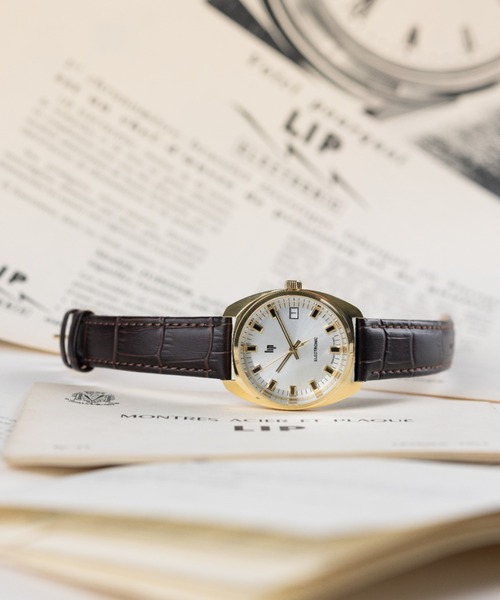 LIP/リップ」GDG 35mm ゴールド ブラウンレザー/ブラックレザー ユニ