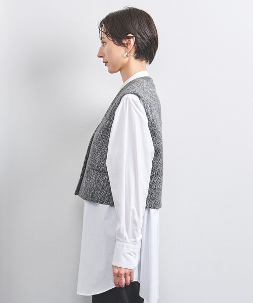 UNITED ARROWS（ユナイテッドアローズ）の「ネップ ベスト（ベスト・レディース・ダークグレー・FREE）」の7枚目の写真