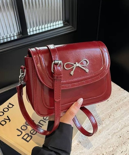 pumpkin port（パンプキンポート）の「リボンポイントミニショルダーバッグ（ショルダーバッグ・レディース・ブラック/アイボリー/レッド/ブラウン/キャメル/ベージュ/ブルー・FREE）」の19枚目の写真