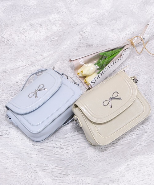 エピヌepine/リボンサテン2way ボディバッグ黒/ミニポーチショルダー ÉPINE PARIS 2WAY BAG BOOK│宝島社の通販 宝島チャンネル